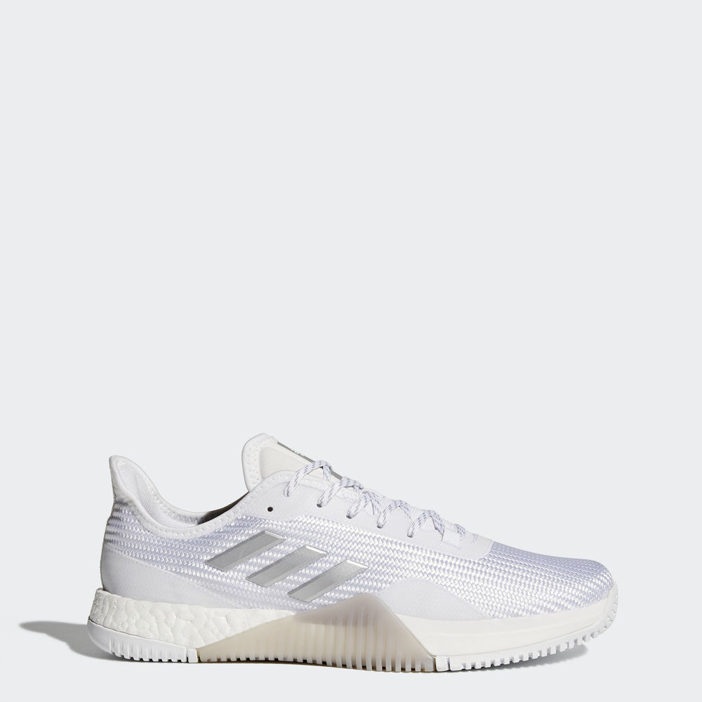 Adidas Crazytrain Elite - αθλητικα παπουτσια ανδρικα - Ασπρα/Ασημι Μεταλλικός/Μαυρα,Μέγεθος: EU 36 –